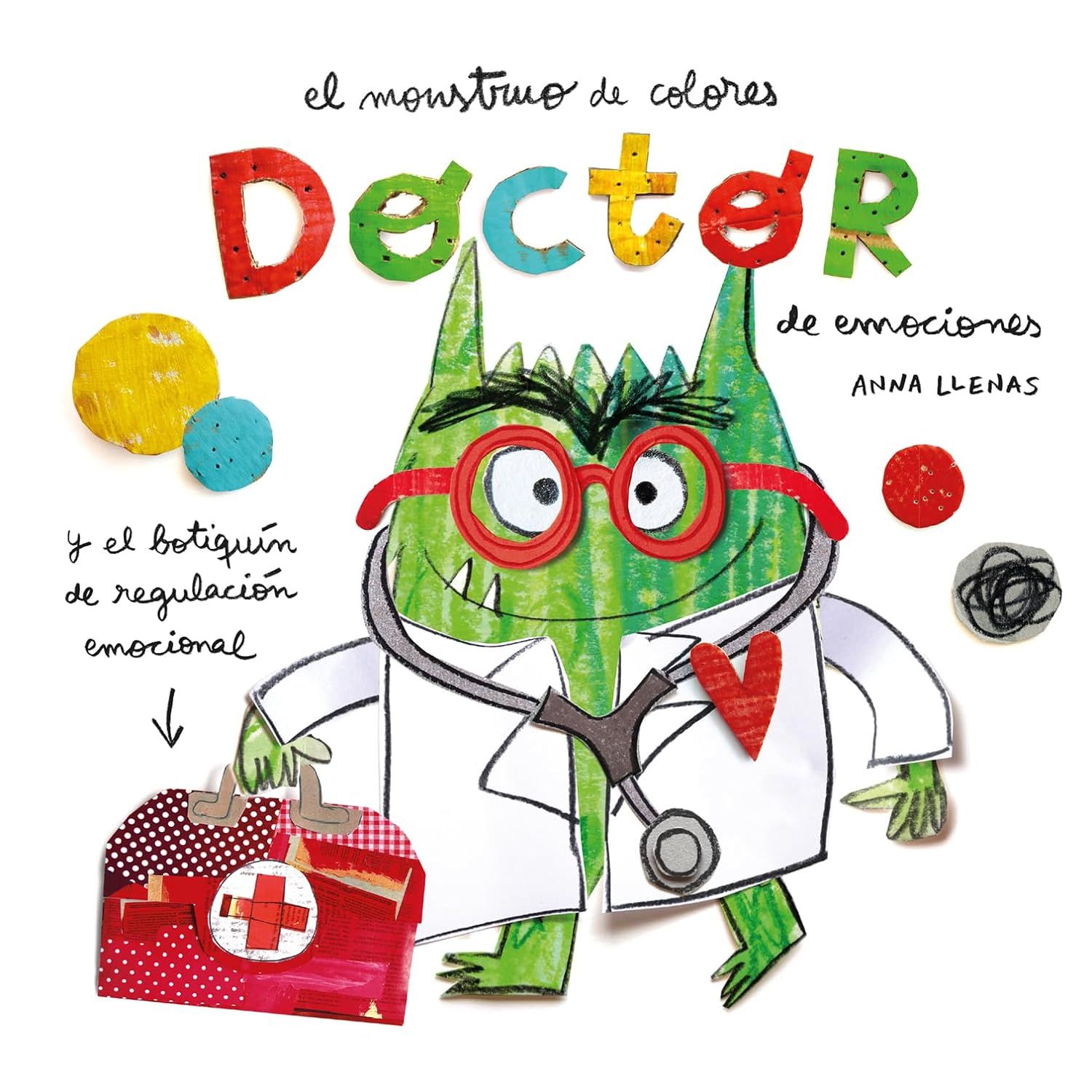 Una portada de libro con un monstruo vestido de médico.