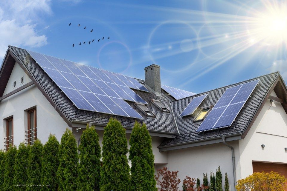 Bild von Solaranlage auf Hausdach
