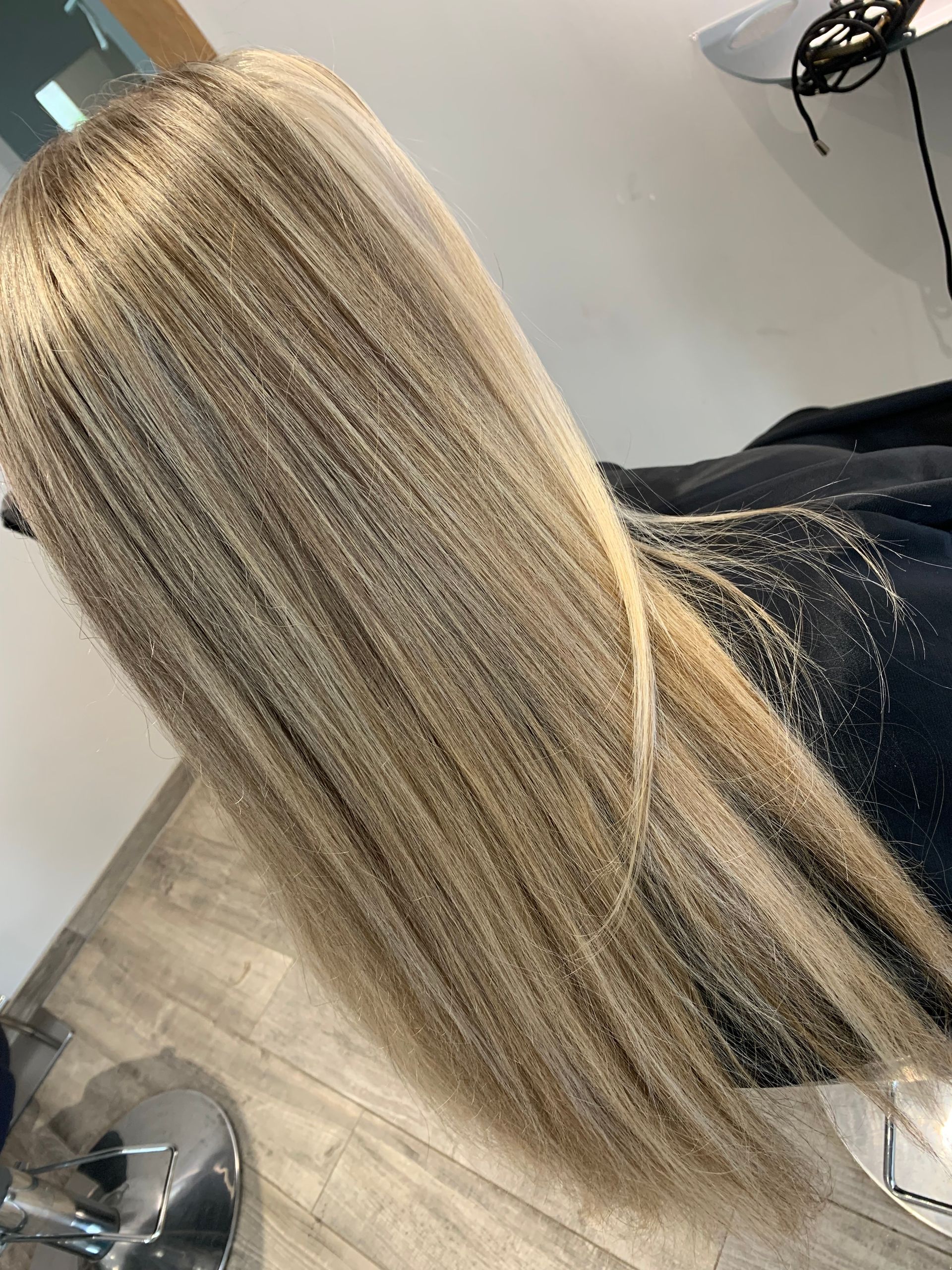 Cheveux longs avec mèches