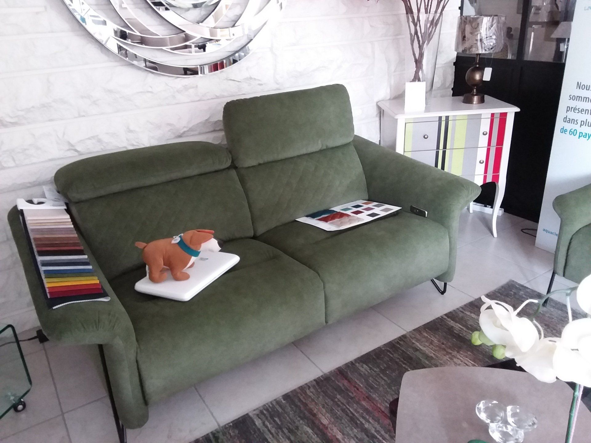 canapé 2 places relax électrique meryl