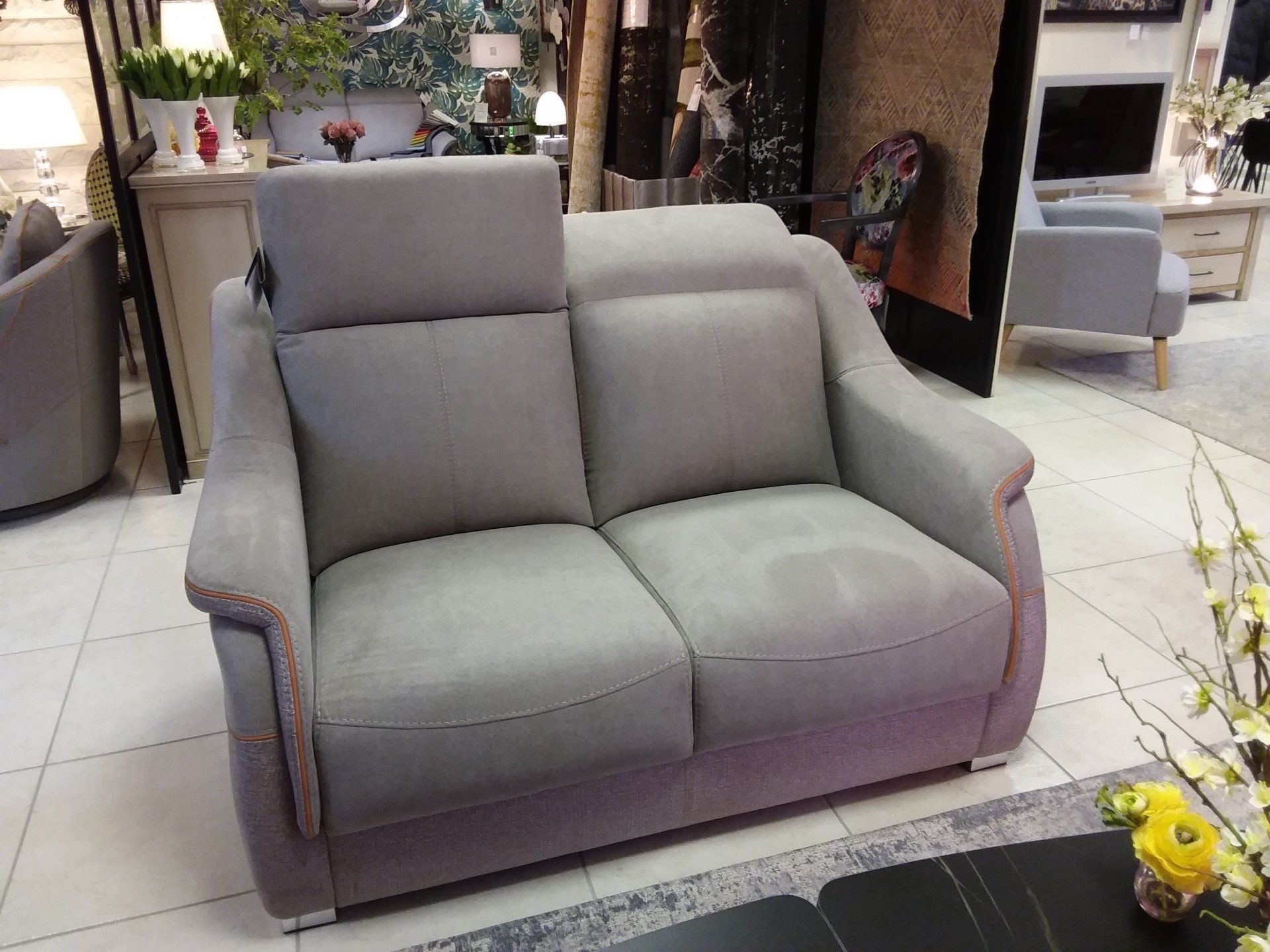 canapé fixe 2 places sofia