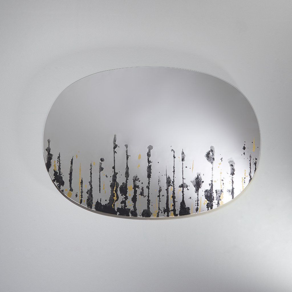 MIROIR OVALE MARBRÉ 110 X 76 