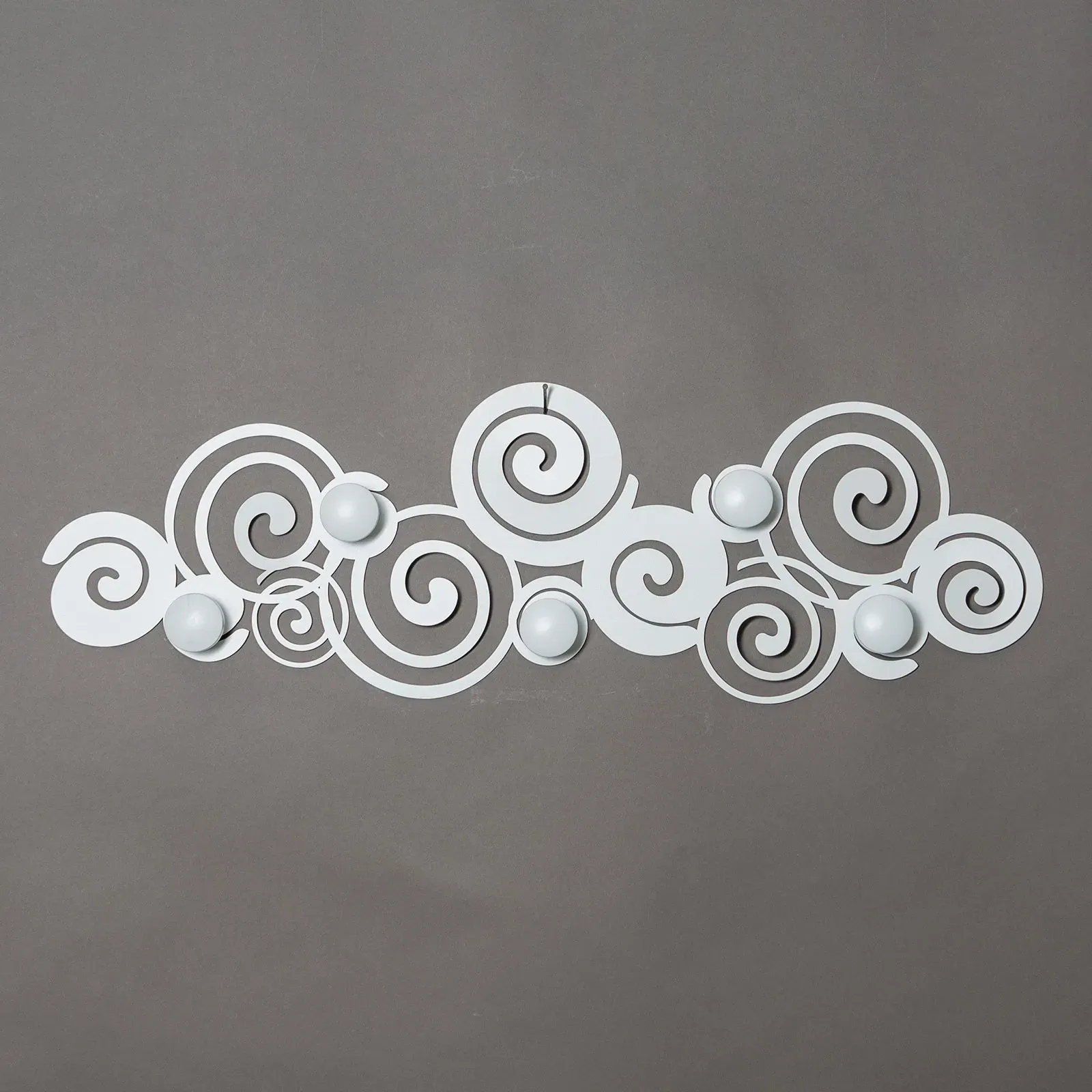 PORTEMANTEAU MURAL EN MÉTAL ORFEO BLANC - AM/3252C26