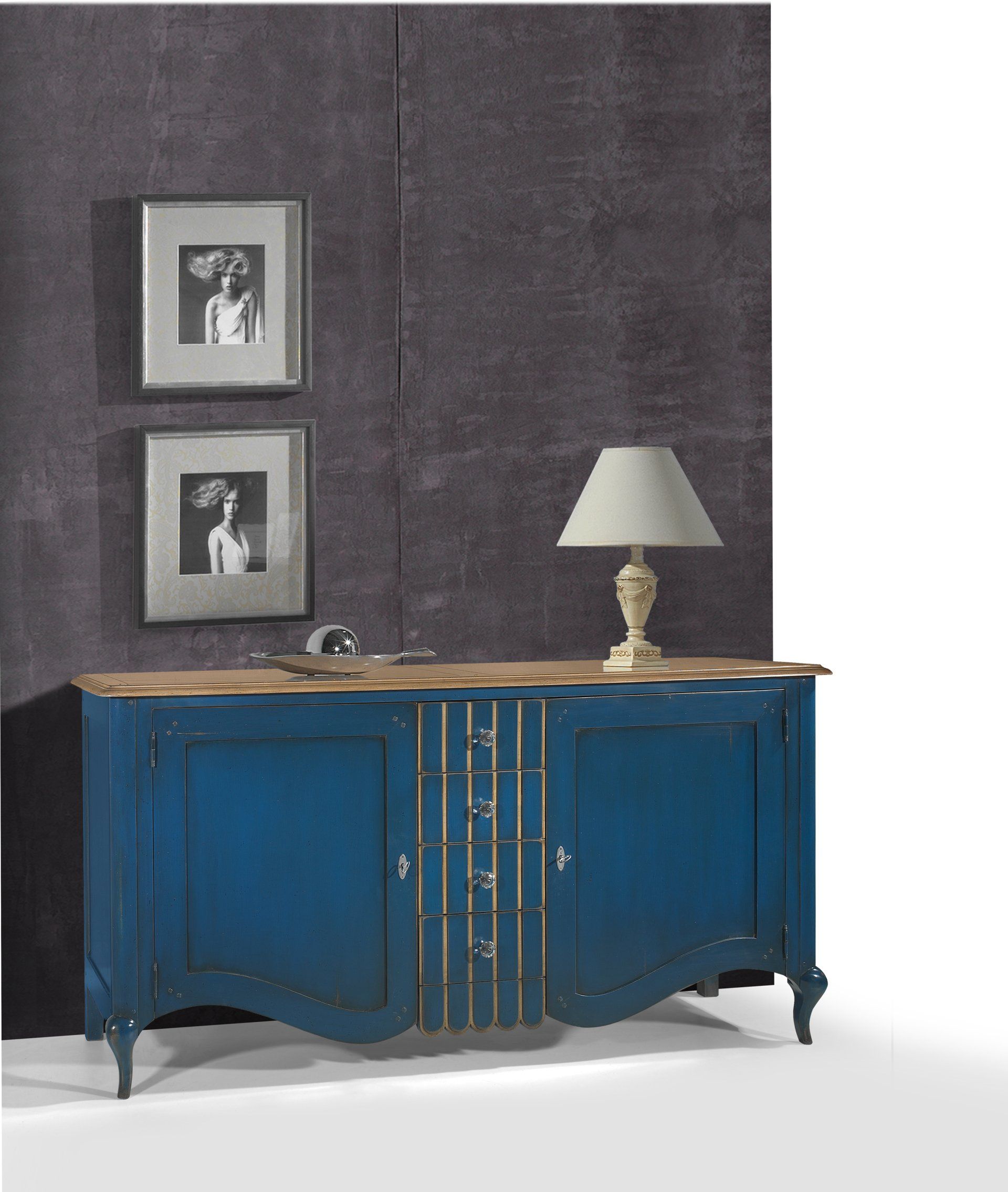 BUFFET BAS ELEGANCE 2 PORTES 4 TIROIRS