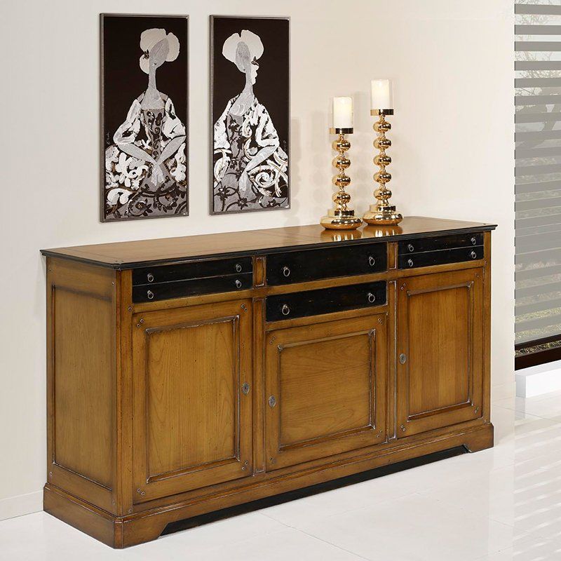 BUFFET BAS EMILIE 3 PORTES 4 TIROIRS