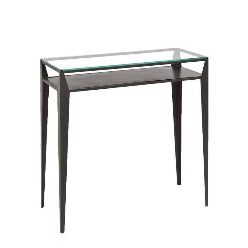 CONSOLE SABRE PM DESSUS VERRE STRUCTURE METAL ANTHRACITE