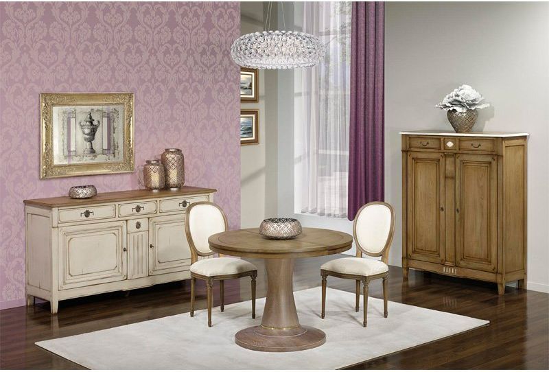 BUFFET BAS CHIC 2 PORTES 3 TIROIRS 1 TIROIR RANGE BOUTEILLES