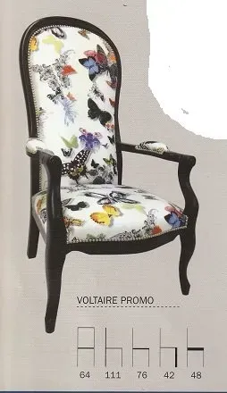 VOLTAIRE TISSU PAPILLON BLANC DE CHRISTIAN LACROIX
