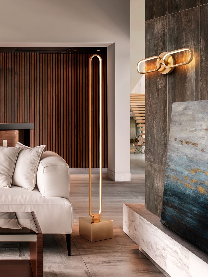 LAMPADAIRE LED OR ROSE H. 140 SC787321