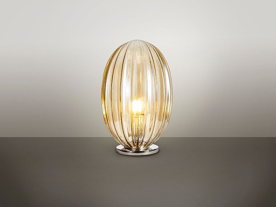 LAMPE VERRE COGNAC H. 32 SC752671