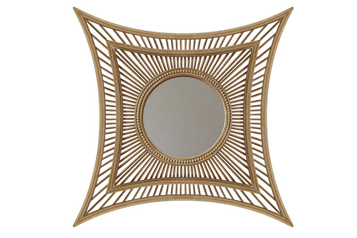MIROIR 58 X 58 BOIS NATUREL
