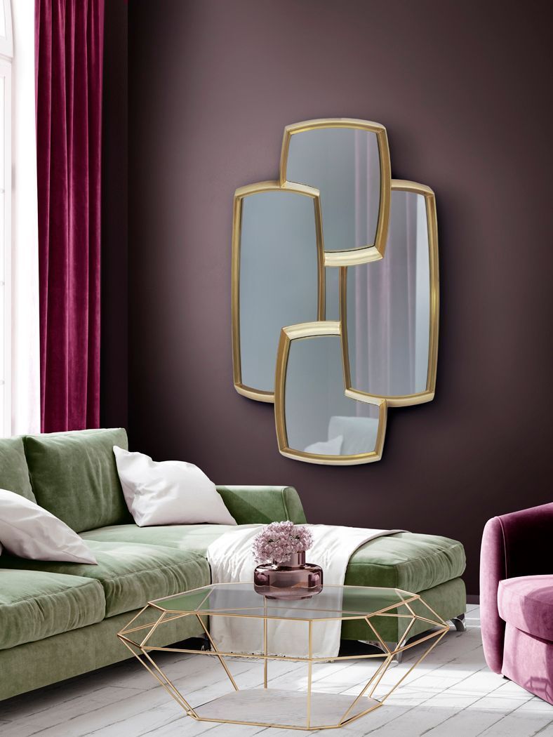 MIROIR MULTI  CADRE OR 150 X 100