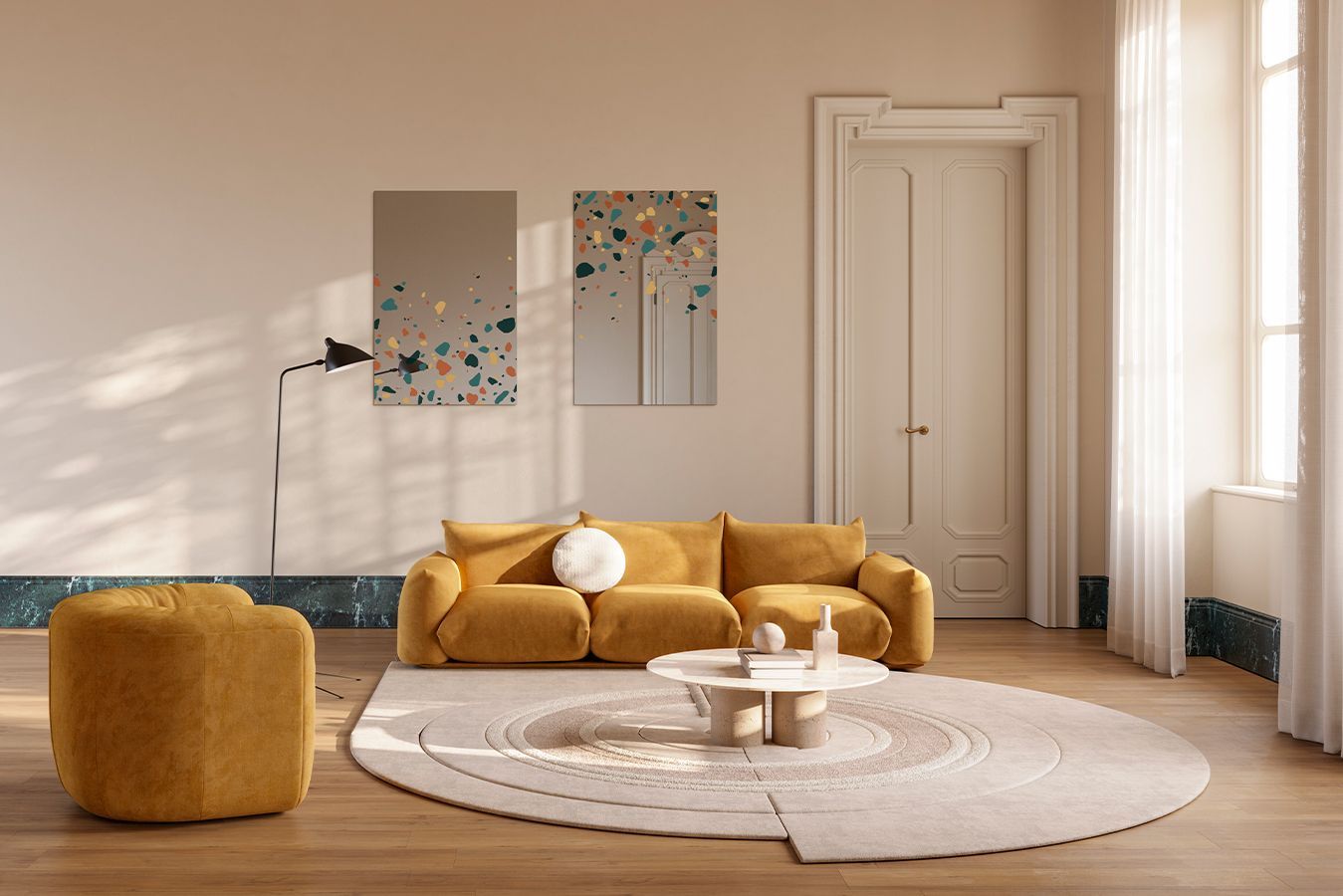 MIROIR MULTICOLORE RECTANGULAIRE 80 X 120 DK2925-481