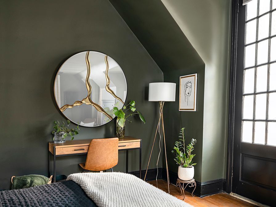 MIROIR ROND OR Ø 100 