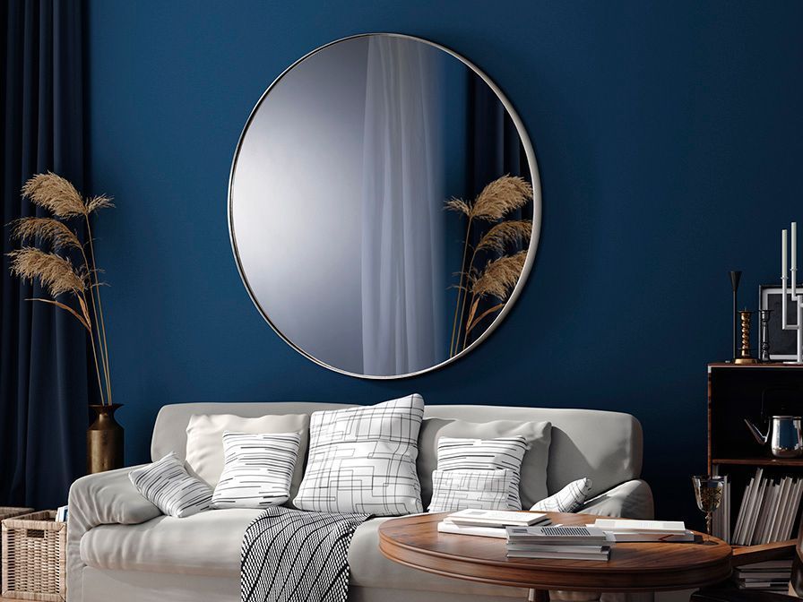 MIROIR ROND Ø 120 ARGENT SC127516