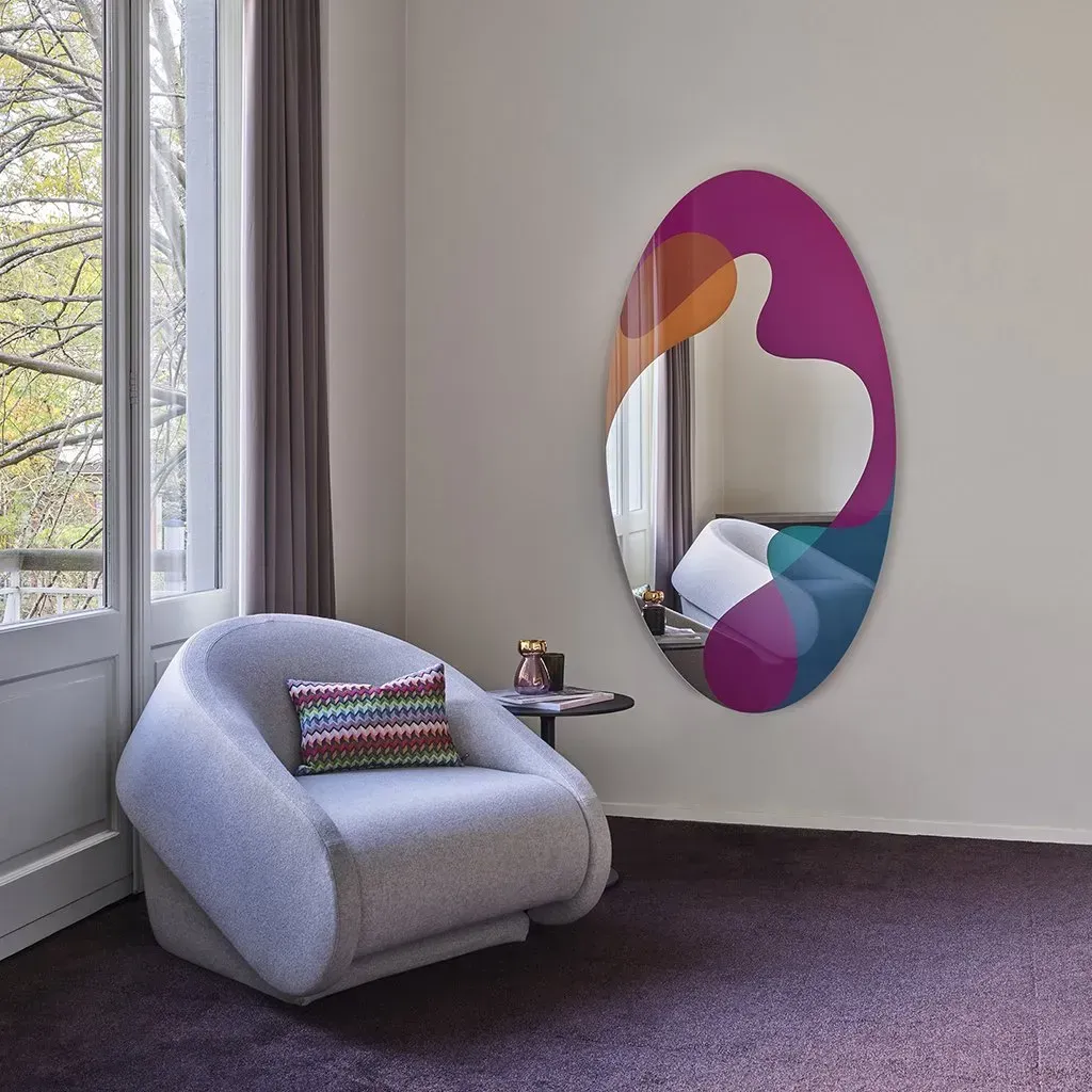 MIROIR OVALE MULTICOLORE 94 X 175 