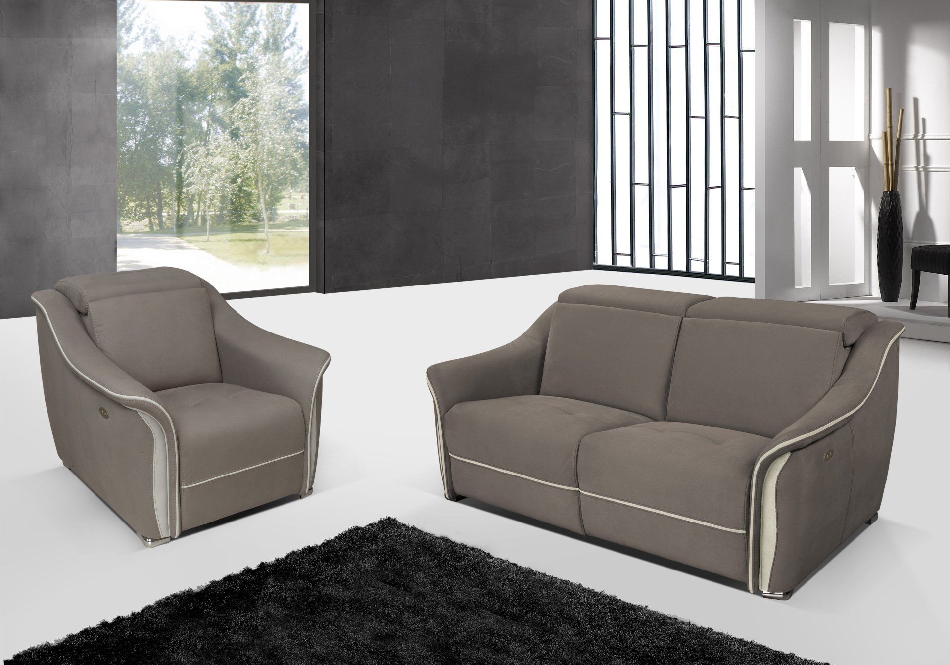 ensemble fauteuil et canapé maria relax électrique