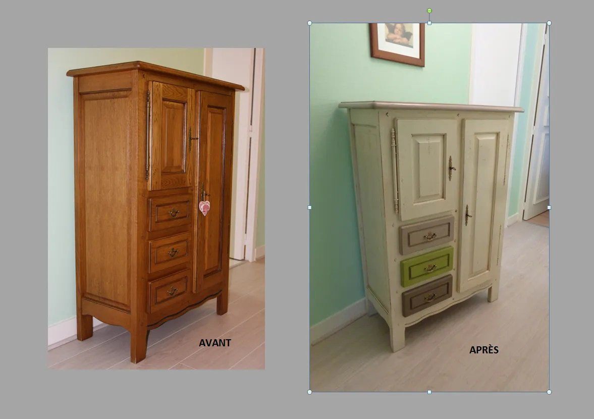 RELOOKING MEUBLE APPOINT 2 PORTES 3 TIROIRS