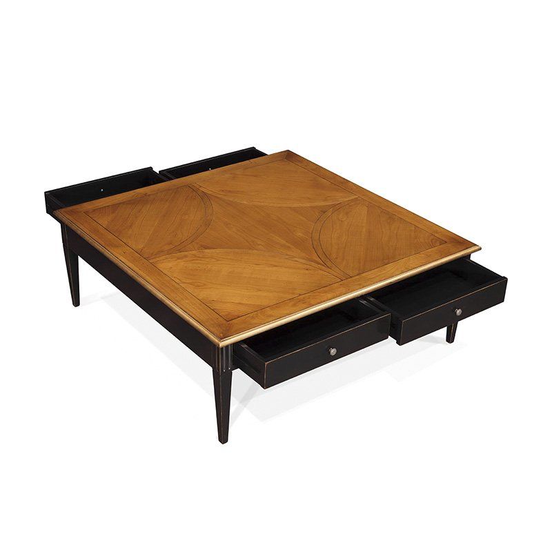 table basse rectangulaire lisboa 4 tiroirs 