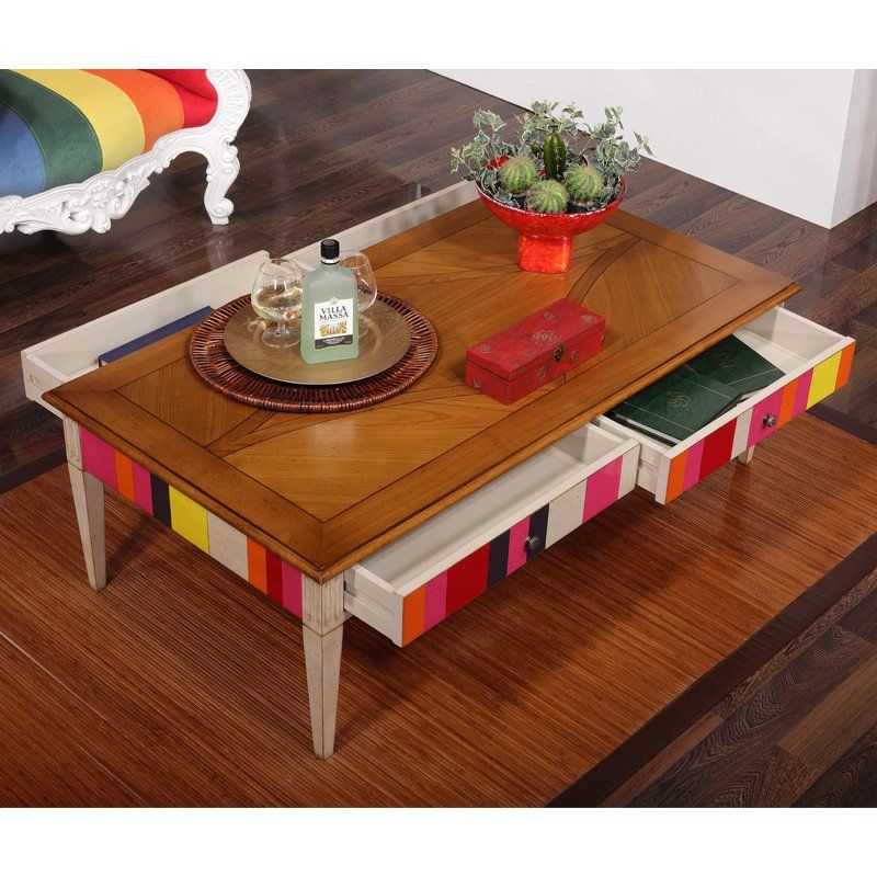 table basse élégance 4 tiroirs 