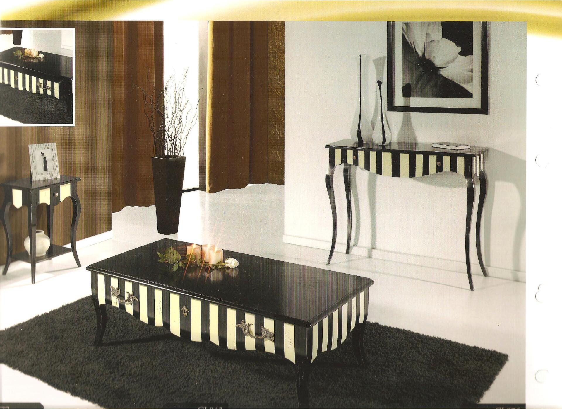 console 1 tiroir pieds galbés 