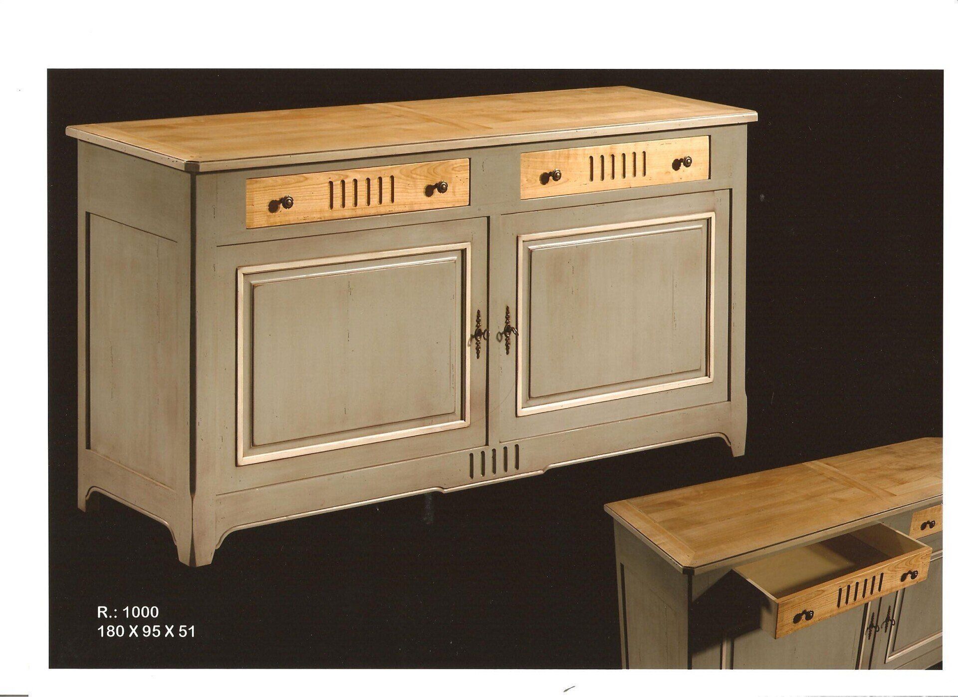 BUFFET BAS 2 PORTES 2 TIROIRS