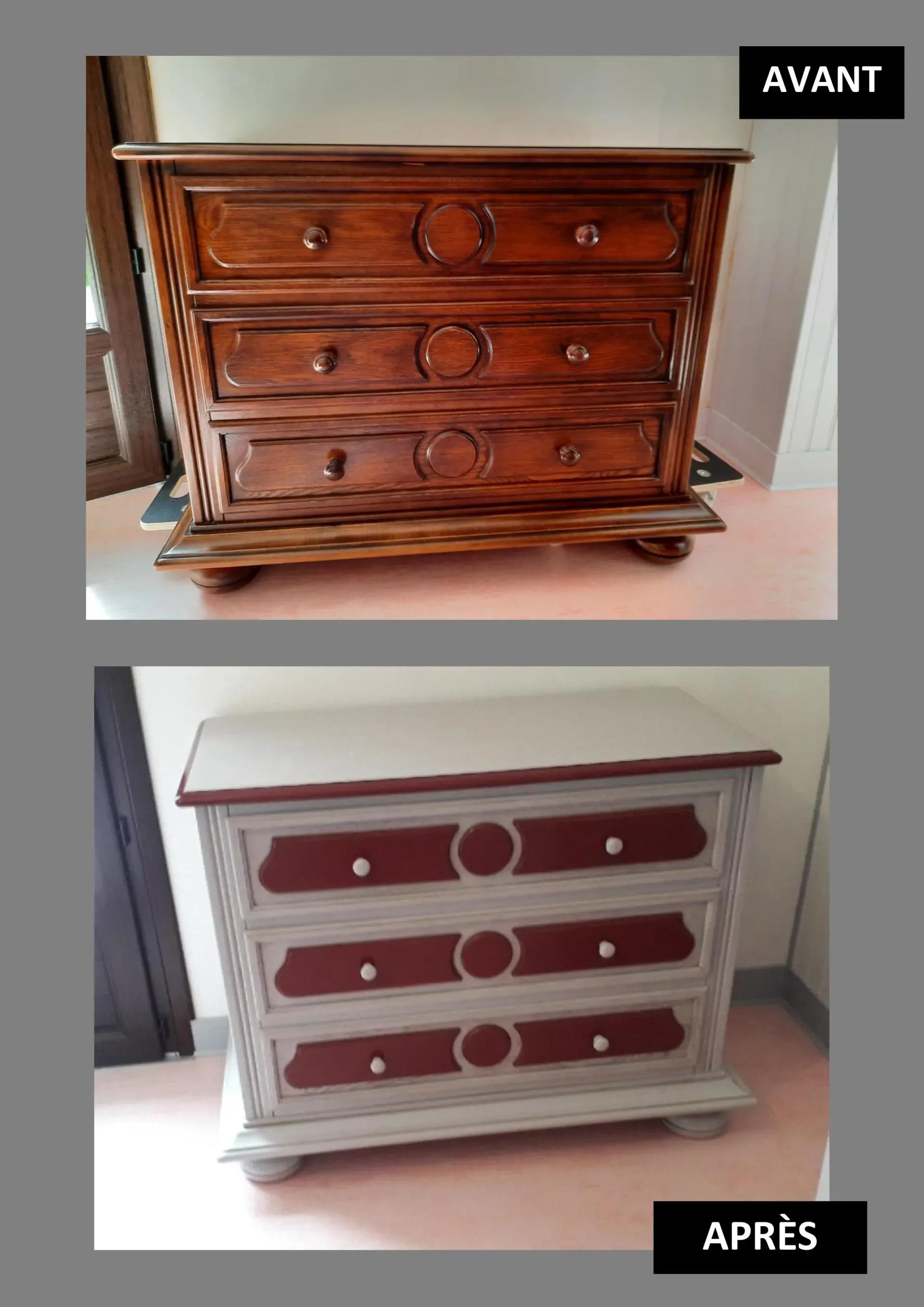 RELOOKING COMMODE 3 TIROIRS