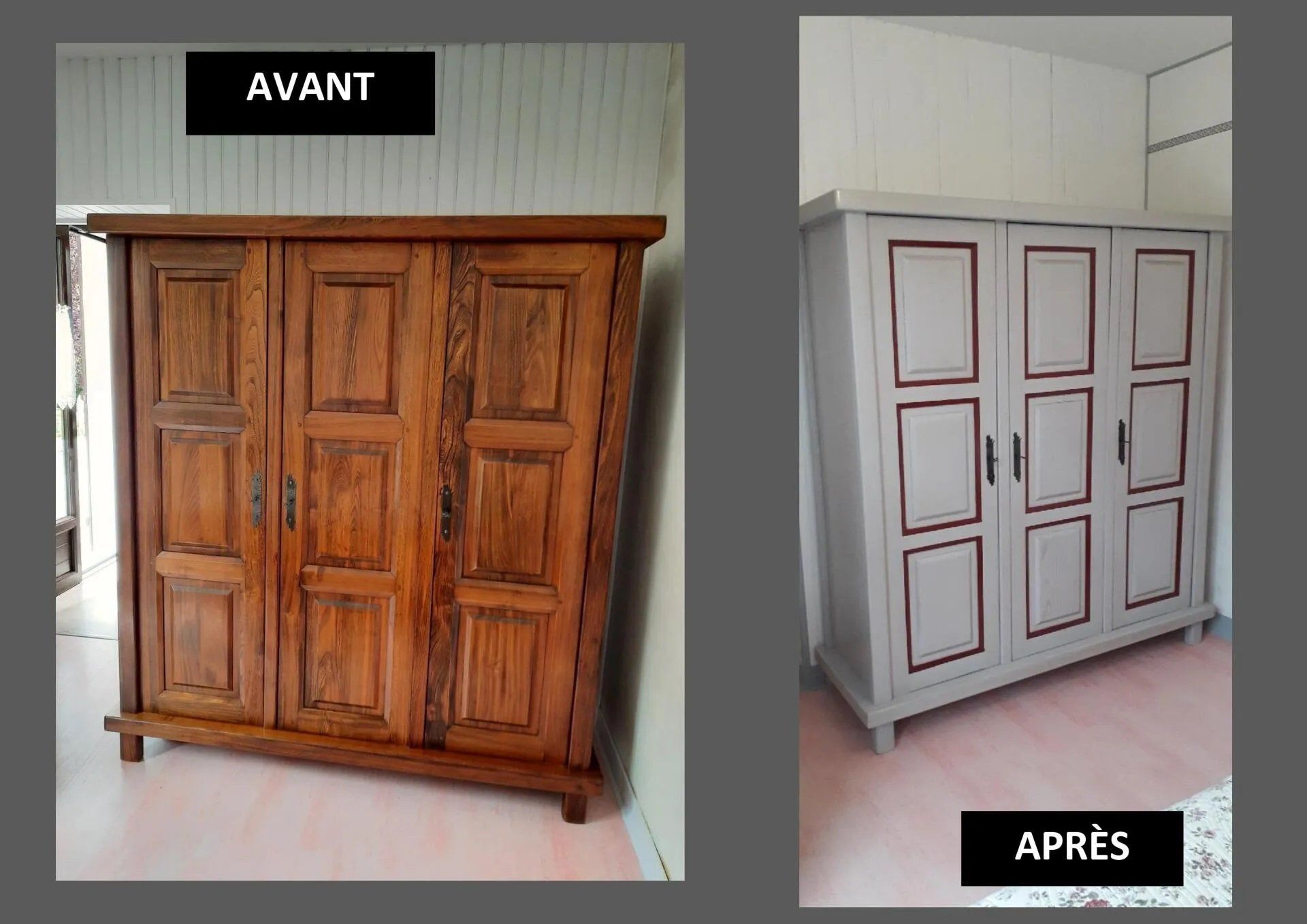 RELOOKING ARMOIRE 3 PORTES