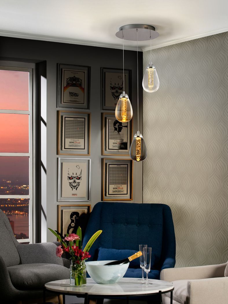 SUSPENSION 3 LUMIERES LED SC394782