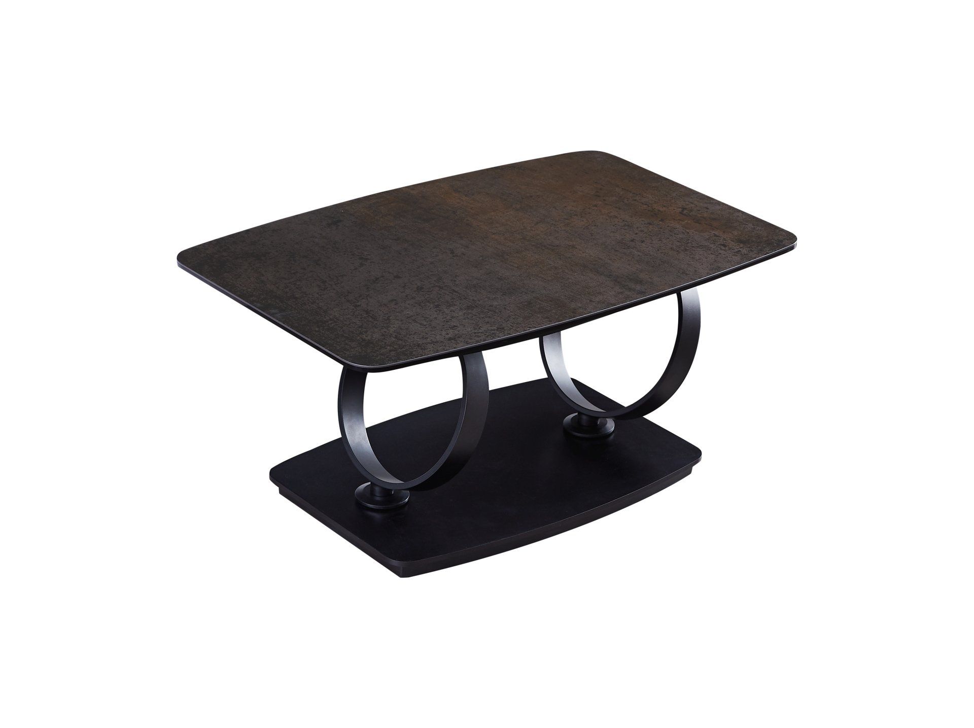 table basse saturne 2 plateaux pivotant 