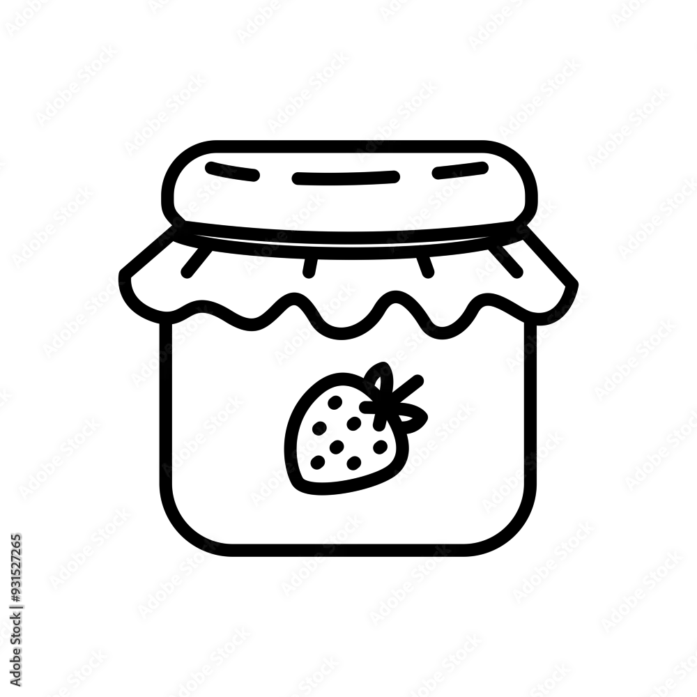 Icon Glas Erdbeermarmelade