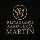 El logotipo de un restaurante llamado Restaurante Arrocería Martín.