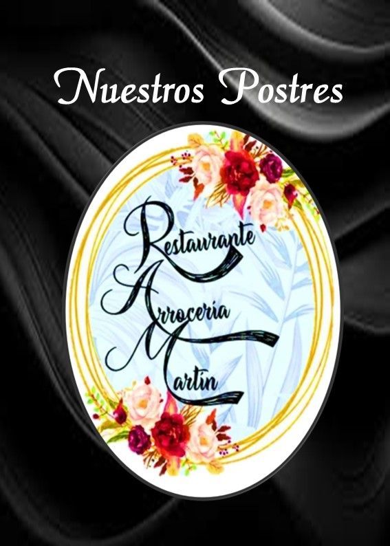 A logo for a restaurant called nuestros postres