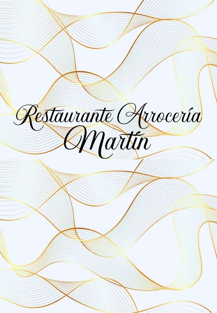 Un cartel para un restaurante llamado Restaurante Arrocería Martín.