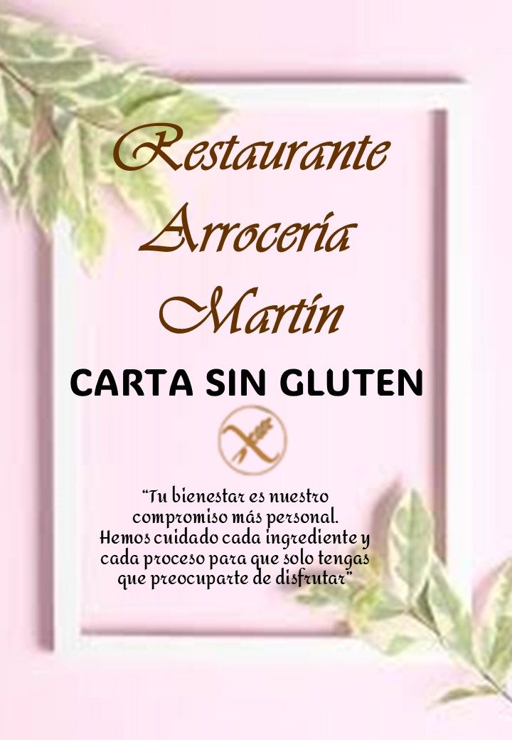 Un cartel para un restaurante llamado Restaurante Arrocería Martín.