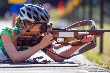 Sportschütze in Aktion