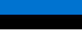 Die Flagge Estlands ist blau, schwarz und weiß.