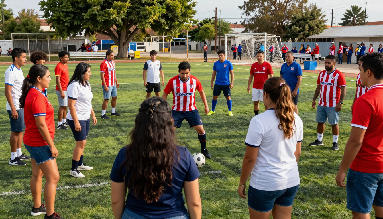 Collage deportivo: fútbol, ​​baloncesto, remo y carreras de atletismo en acción al aire libre y en interiores.