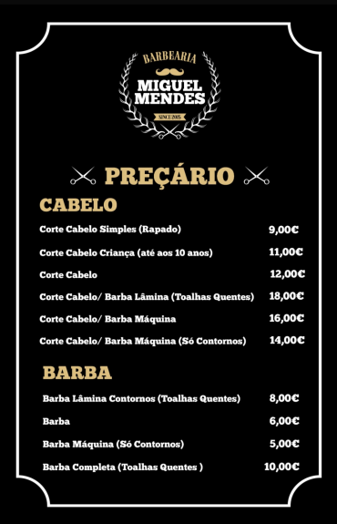 barbeiro Guimarães preços