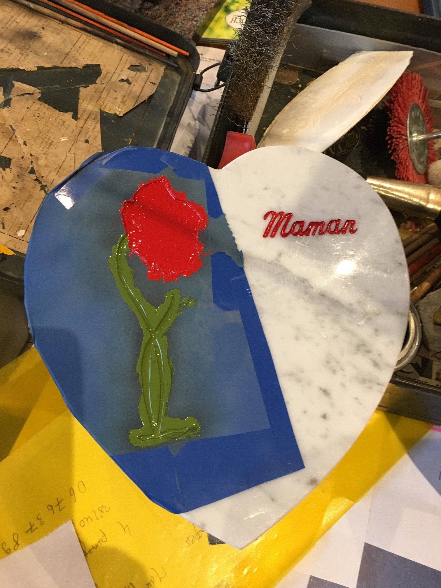 Gravure et mise en peinture