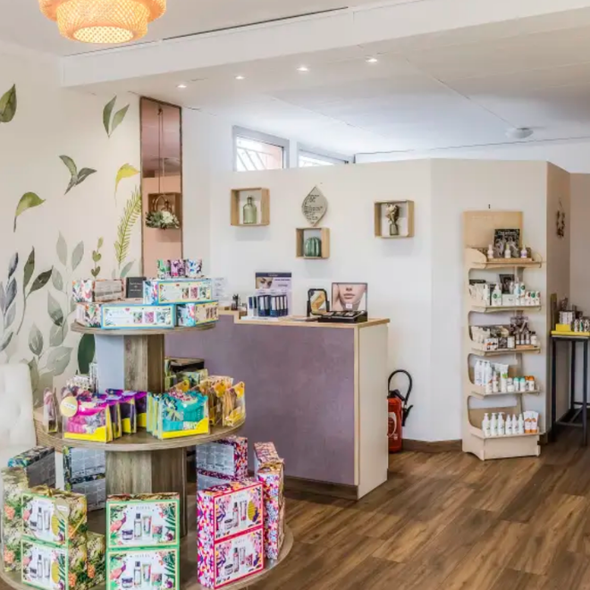 Entrée du salon de beauté