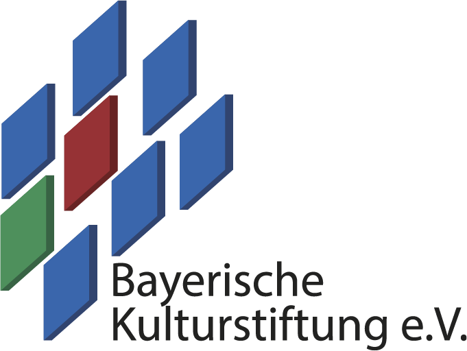 Logo der Bayerischen Kulturstiftung e.V. bestehend aus mehreren Rauten in den Farben Blau, Rot und Grün sowie dem Schriftzug