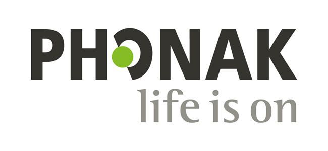 Das Logo von Phonak Life ist schwarz und grün.