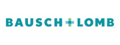 Auf weißem Hintergrund ist ein Logo von Bausch + Lomb abgebildet.