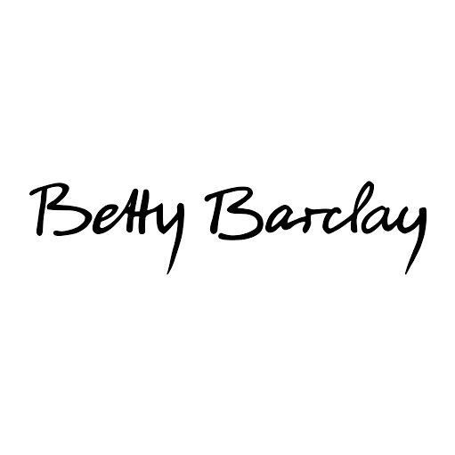 Das Logo von Betty Barclay ist handgeschrieben mit schwarzer Tinte auf weißem Hintergrund.