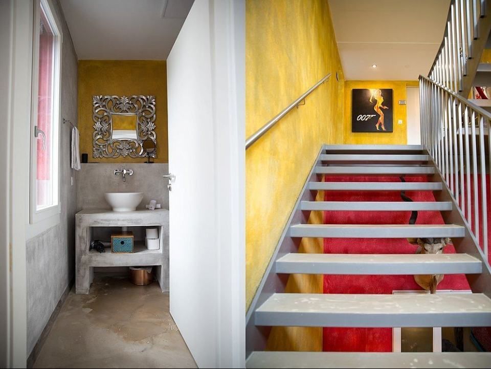 James Bond-Badezimmer und Treppe im Hotel vom No1 Lifestyle Store