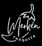Logotipo blanco con la inscripci&oacute;n &ldquo;Mekh&eacute;n Tasquita&rdquo; y un pimiento estilizado sobre fondo negro.