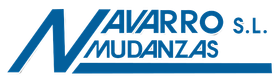 Un logotipo azul y blanco para Navarro SL Mudanzas