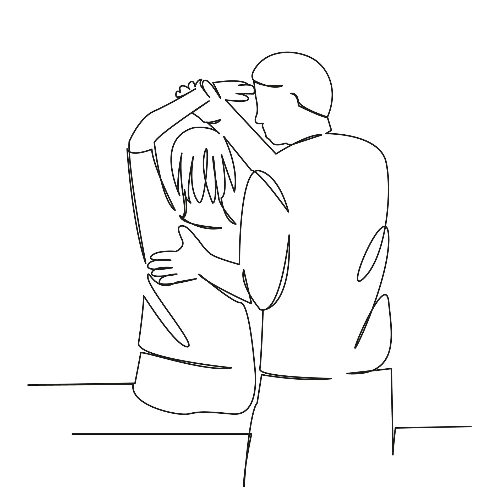 Silhouette d'un ostéopathe traitant un patient