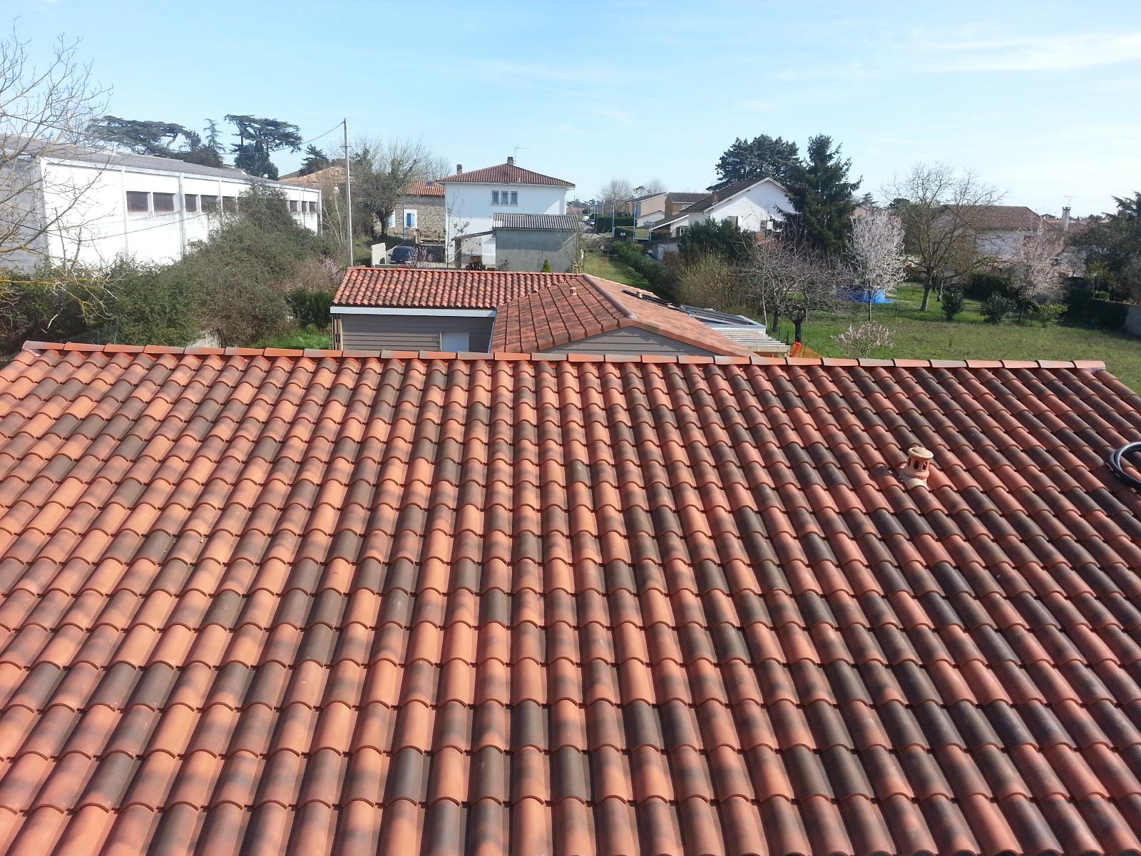 Pose couverture en tuiles